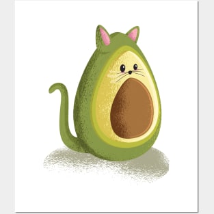 sweet avocado cat Posters and Art